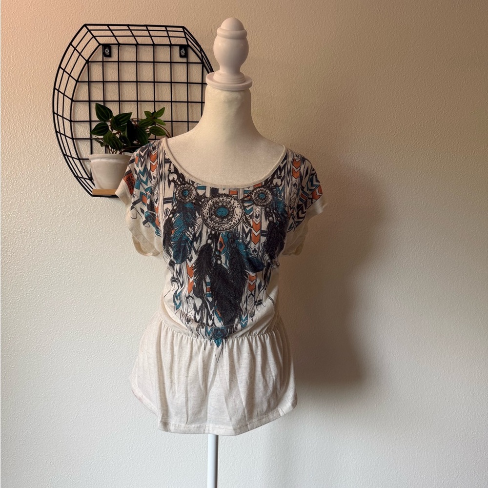 Y2K dream catcher peplum top